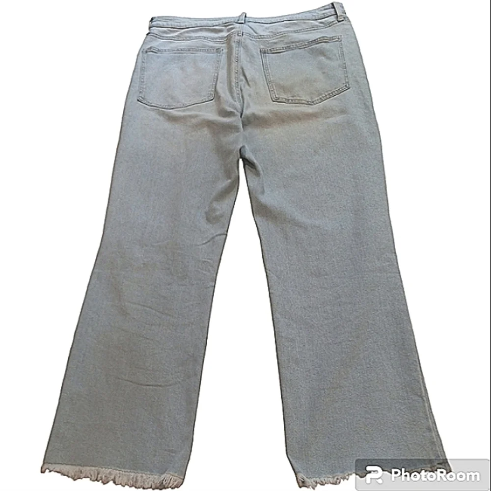 Women 19/34 Vintage Y2K Distressed Baggy Straight Leg Jeans Straight Leg Denim